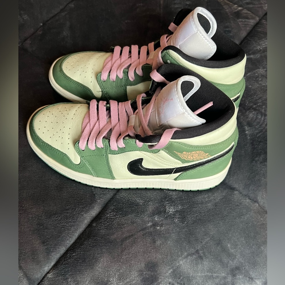 Jordan Green and Pink Women's Sneakers